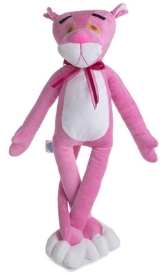 PELUCIA PERSONAGENS - PANTERA COR DE ROSA M 65 cm