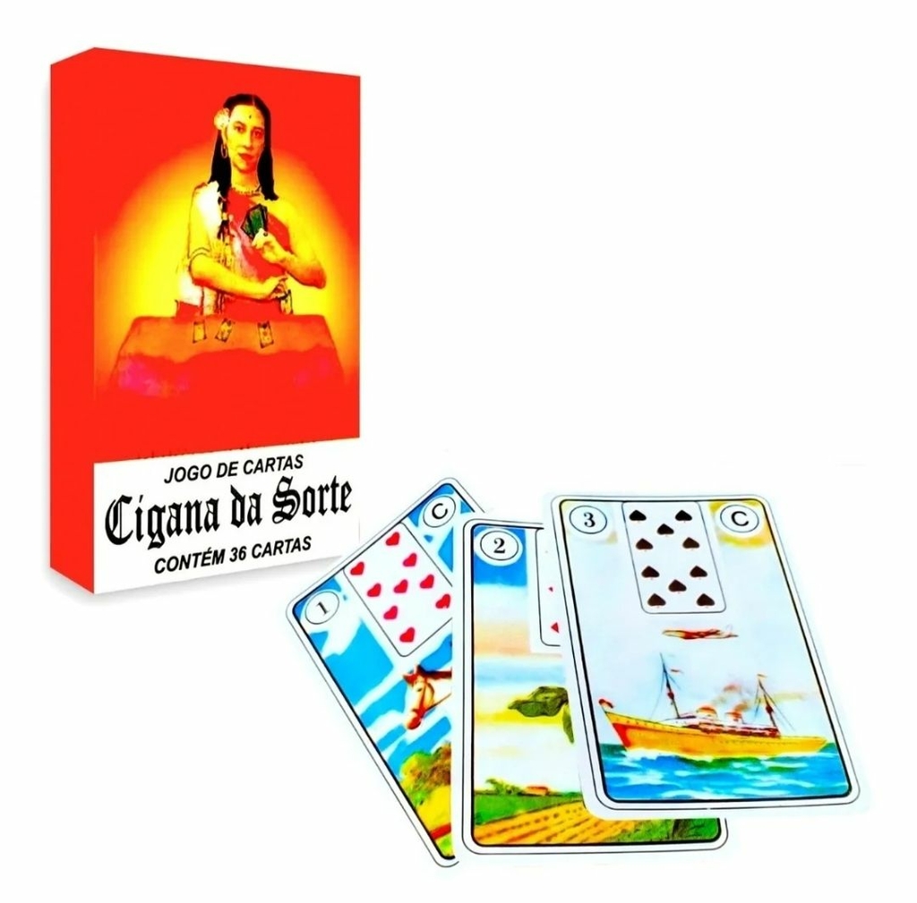 Jogo de Cartas-Cigana da Sorte (C/ 36 Cartas)-Casa Neilomar