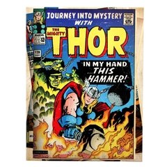 QUADRO METAL THOR COMICS 19x26cm