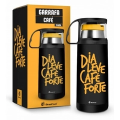 GARRAFA TÉRMICA C/ CANECA P 350ML - DIA LEVE CAFÉ FORTE