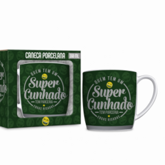 CANECA CAFE PORCELANA URBAN 300ML FAMILIA - SUPER CUNHADO