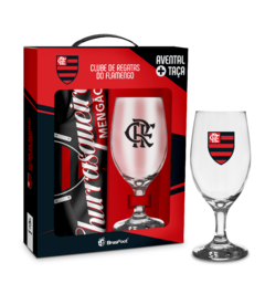 KIT TAÇA WINDSOR 330ML E AVENTAL TIMES FUTEBOL - FLAMENGO