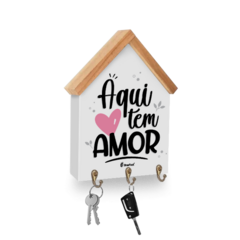 PORTA CHAVES CASINHA TELHADO - AQUI TEM AMOR