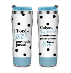 COPO VIAGEM PLASTICO INOX 350ML AMIZADE AMIGOS - VOCE E LUZ - comprar online