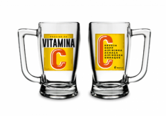 CANECA DE CHOPP VIDRO 340ML TABERNA - PRECISO DE VITAMINA C - comprar online