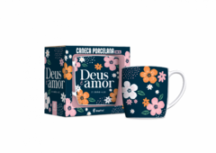 CANECA CAFE PORCELANA URBAN 300ML FRASES FE - DEUS E AMOR