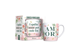 CANECA PORCELANA URBAN 300ML - ESPALHE AMOR POR ONDE FOR