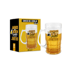 CANECA GEL CERVEJA CHOPP 450ML - AMIGOS QUE BEBEM JUNTOS