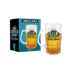 CANECA GEL CERVEJA CHOPP 450ML FRASES É MELHOR TOMAR CERVEJA