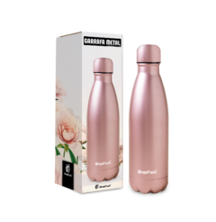 GARRAFA TÉRMICA ACADEMIA METAL NEO 500ML - ROSÉ ACETINADO - comprar online