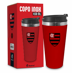 COPO TÉRMICO EMBORRACHADO 450ml TIMES FUTEBOL - FLAMENGO