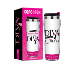 COPO TÉRMICO PLÁSTICO INOX TEMAS 350ML - USO EXCLUSIVO DIVA