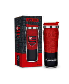 COPO TERMICO PLÁSTICO INOX TIMES 350ML - FLAMENGO FRASES