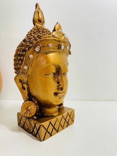 Estátua Cabeça buda em resina 13cm - comprar online