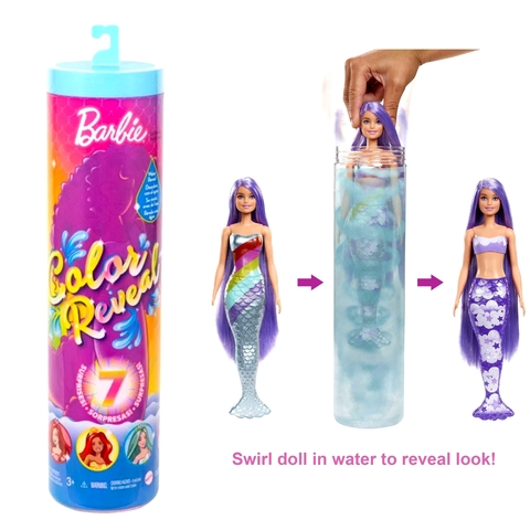 MUÑECA BARBIE SIRENA ARCOIRIS COLOR REVEAL