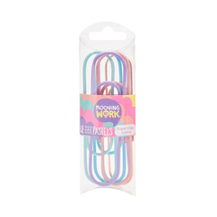 Clips forrados Mooving jumbo pastel x6