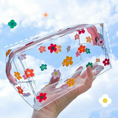 Cartuchera transparente flores - comprar online