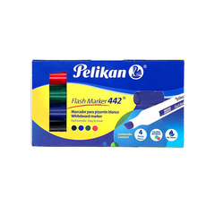 Pack x4 marcadores p/pizarra Pelikan 442