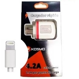 Cargador de Pared 3.3A Apple Lightning Kosmo KS-18I USB x3