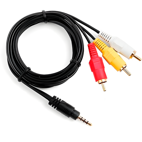 Cable Mini Plug Aux 3.5 a 3 RCA 2m Global