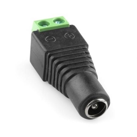 Ficha plug hembra 5.5 x 2.1mm bornera led camaras cctv