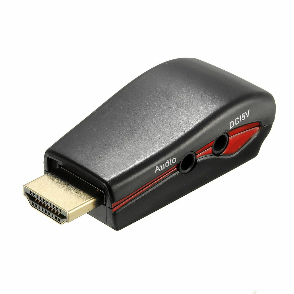 Adaptador HDMI M a VGA H JACK 3.5 con cable IntCo 09 031AC Funciona en