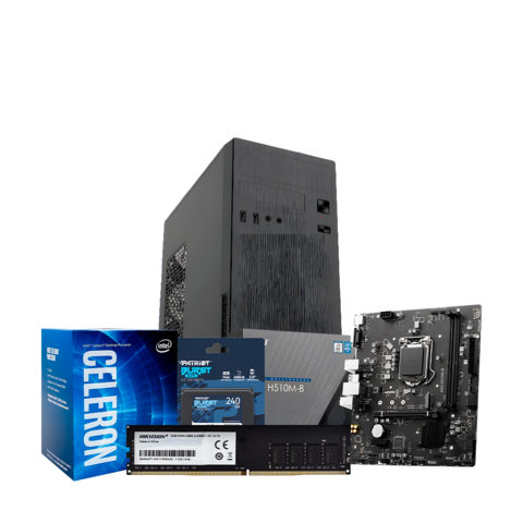 PC Oficina Intel Celeron G5900 8GB 2666 SSD 240GB LC728