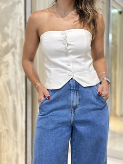 CALCA JEANS BARRA RECORTE - 031405023 DRESS - comprar online