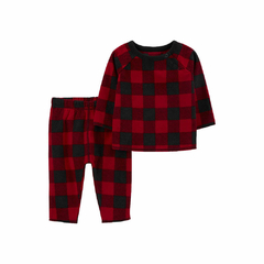 Pijama de fleece Carter's - Xadrez