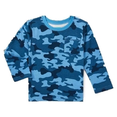 Blusa de manga comprida Garanimals - Camuflada azul