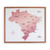 Quadro Mapa Brasil Rose Gold para marcar viagens (60 x 52 cm) + 50 alfinetes de brinde