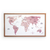 Quadro Decorativo Mapa-múndi Rose Gold para marcar viagens (68 x 38 cm) + 50 alfinetes de brinde