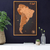 Quadro Mapa América do Sul Cortiça Luxo - loja online