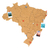 Mapa Brasil Cortiça com Divisas - Grande (60 x 61 cm) - comprar online