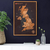 Quadro Mapa Reino Unido Cortiça Luxo na internet