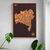 Quadro Mapa Bahia Cortiça Luxo - Maperia - Mapas, Murais e Alfinetes exclusivos para marcar suas viagens
