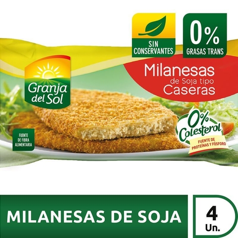 Milanesa De Soja Tipo Casera X 4 U - Granja Del Sol