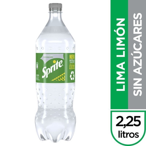 Gaseosa Sprite Sin Azúcar x 2,25 L