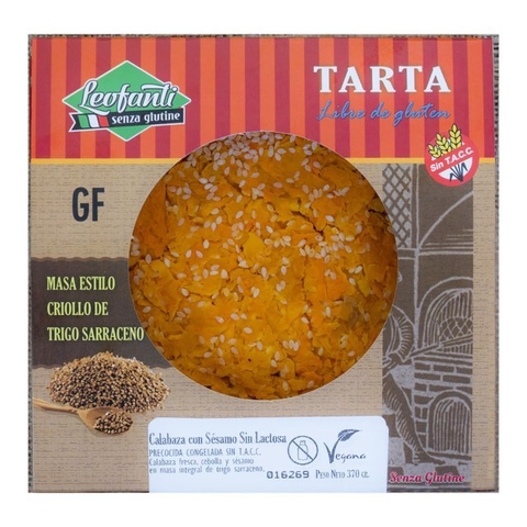 Tarta Calabaza y Sesamo Vegana x 370 Gr (Sin Tacc)- Leofanti
