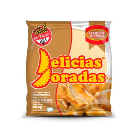Tapas de Empanadas SIN TACC x 280 Gr - Delicias Doradas