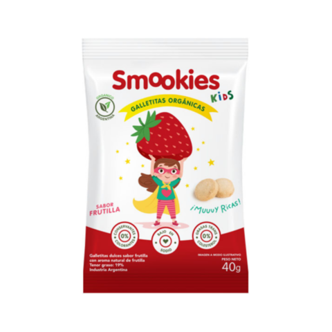 Smookies Kids Galletitas Orgánicas de Frutilla x 40 Gr