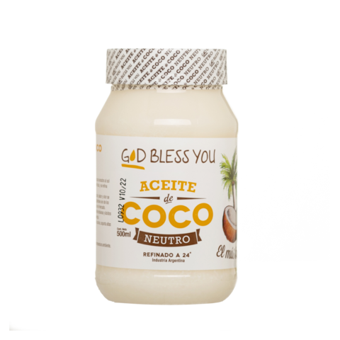 Aceite de Coco Neutro x 500 Ml - God Bless You