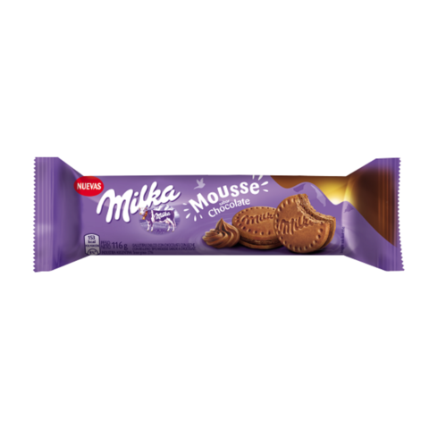 Galletitas Rellenas de Mousse Sabor Chocolate x 116 Gr - Milka