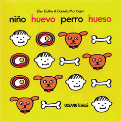 Niño huevo perro hueso