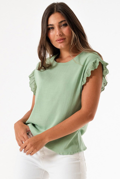 Blusa con broderie - tienda online