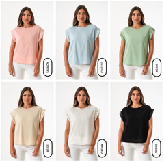 Blusa con broderie - comprar online