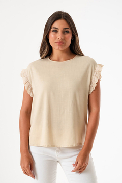 Blusa con broderie - comprar online