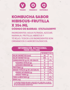 Kombucha Hibiscus, Naranja & Frutilla - tienda online