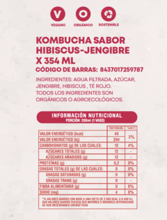 Kombucha Hibiscus & Jengibre - tienda online