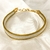 Pulseira de Capim dourado fio Branco Banhado em Ouro 18k